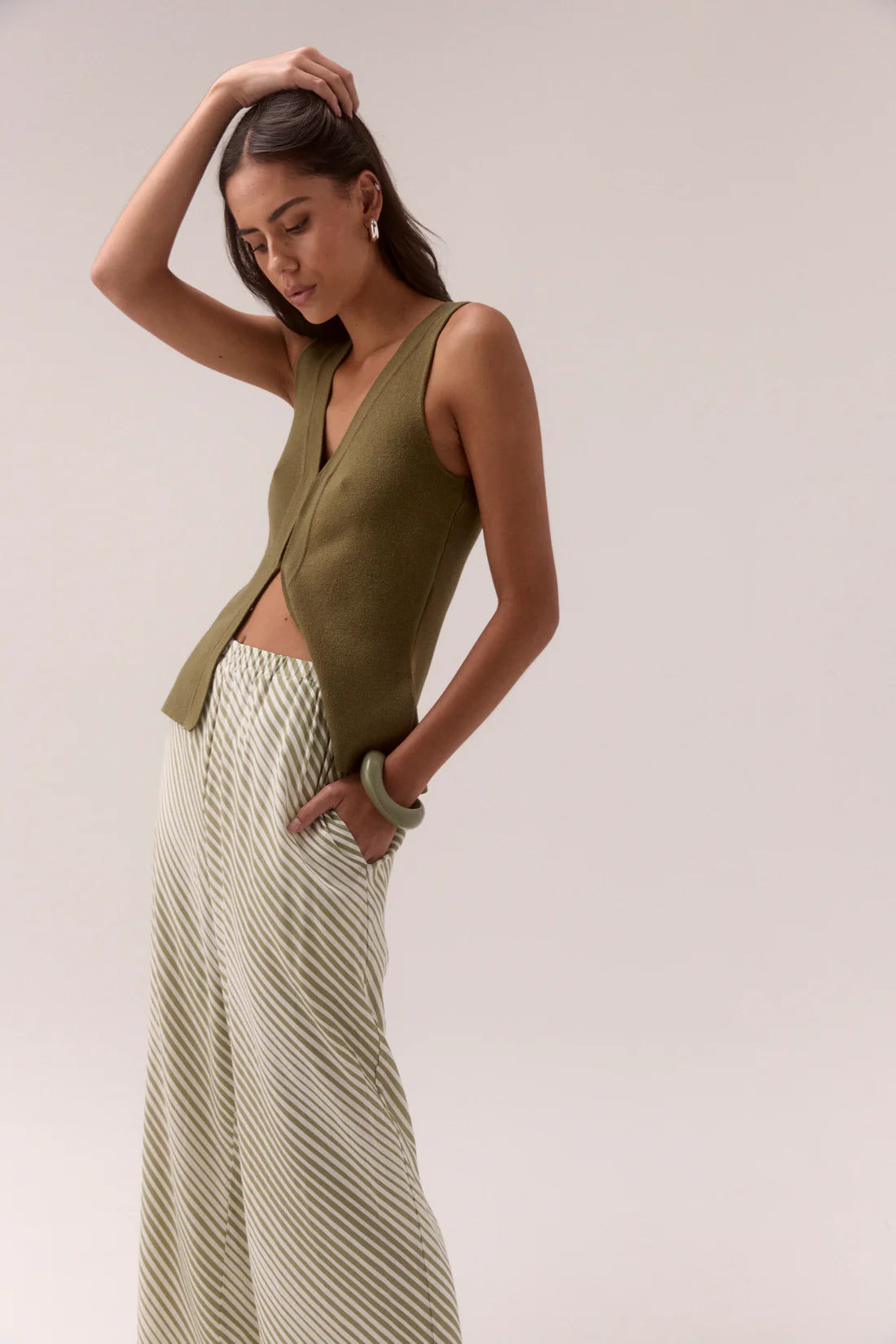 Sentiment Knit Top - Olive Sovere