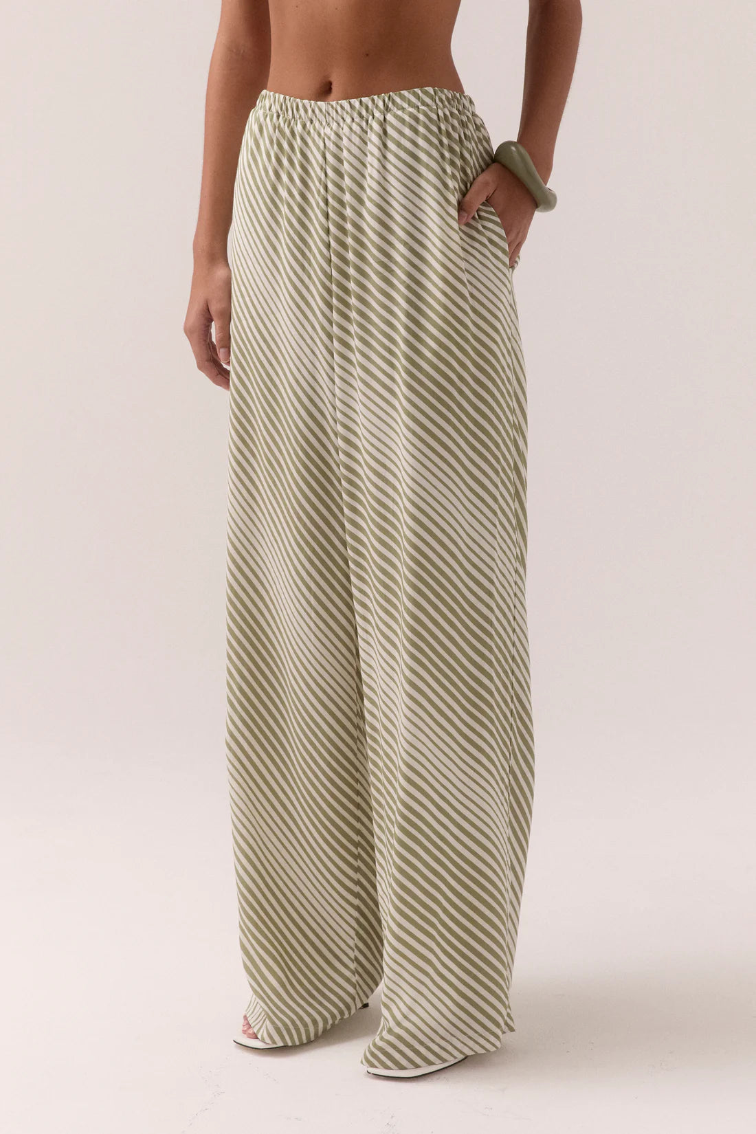 Vista Pants -Olive Stripe Sovere