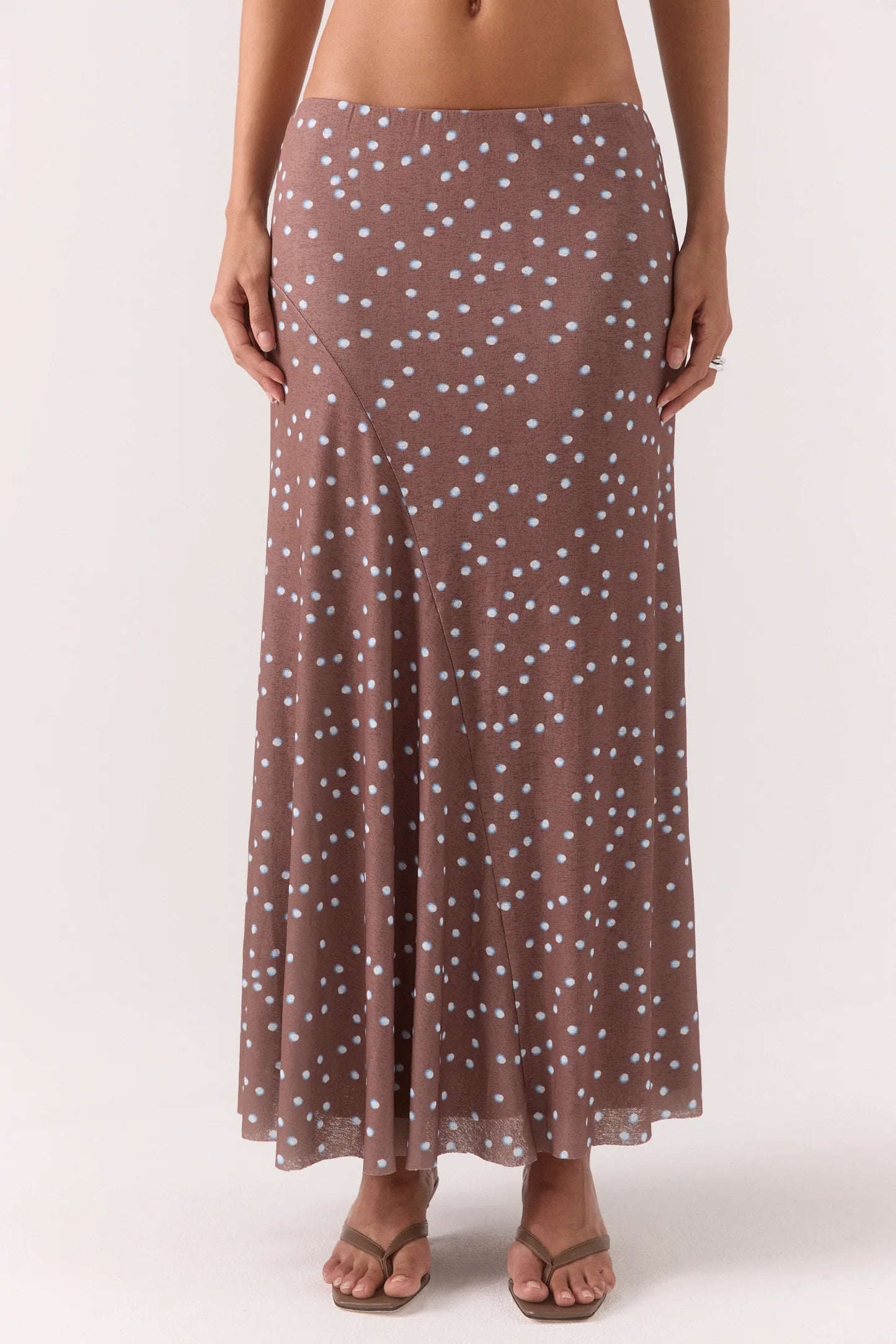 Delilah Shirt - Mocha Polka Dot Sovere