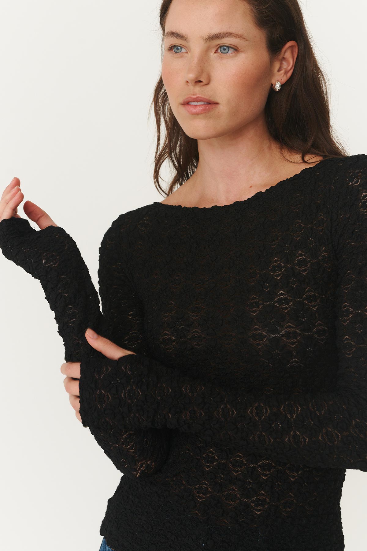 Samantha Clover Lace Top - Noir Rowie