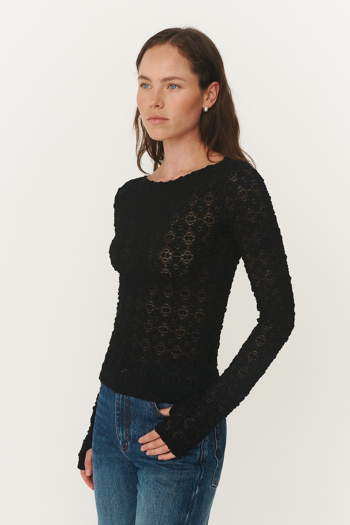 Samantha Clover Lace Top - Noir Rowie