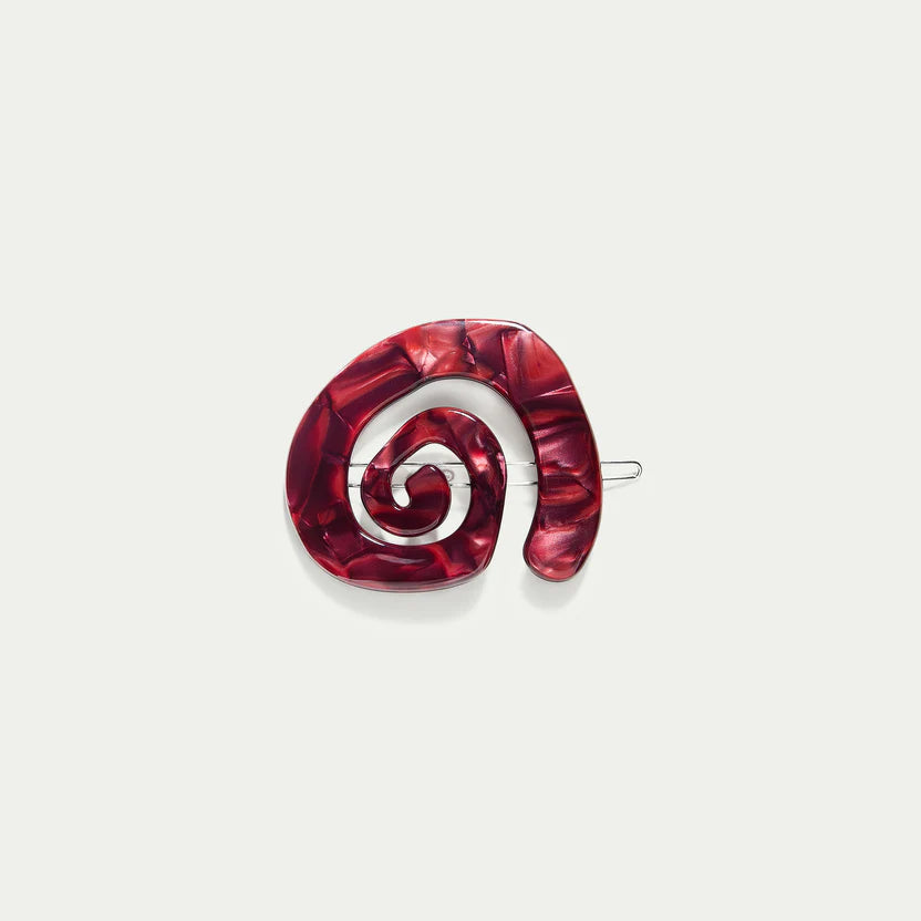 Swirl Tige Boucle Hair Clip - Sangria Kitty Paloma