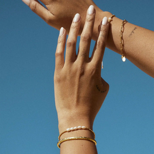 Seline Gold and Pearl Bracelet Arms of Eve
