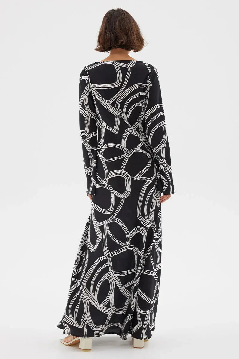 Sgraffito Bias Maxi Dress Sovere