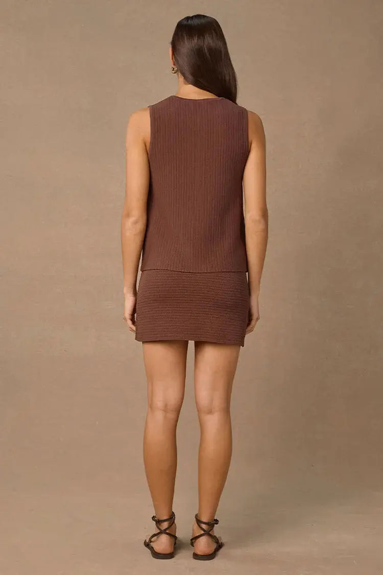Shoal Knit Skirt - Cocoa Mon Renn