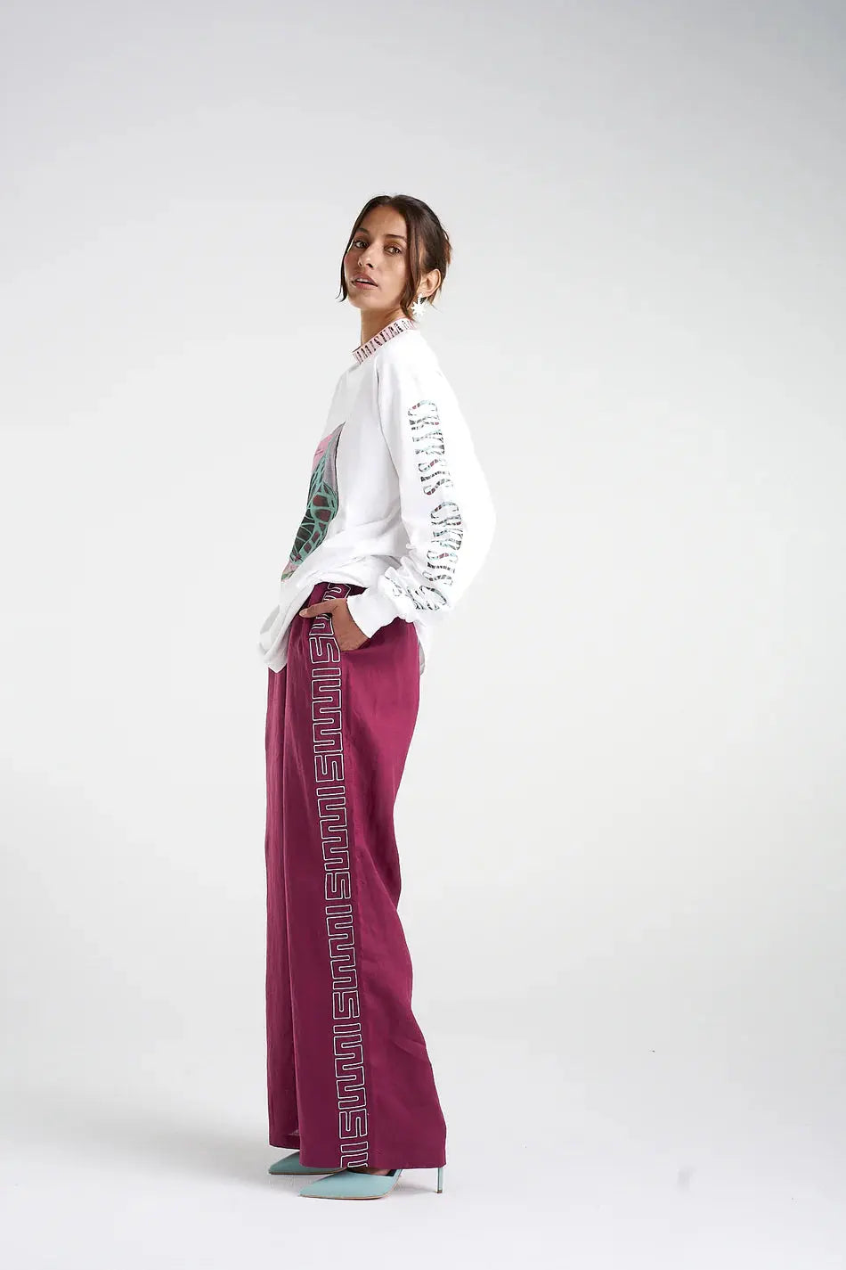 Sig Linen Pant - Plum Summi Summi