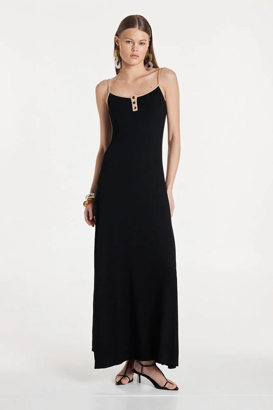 Simone Maxi Dress - Black Madison