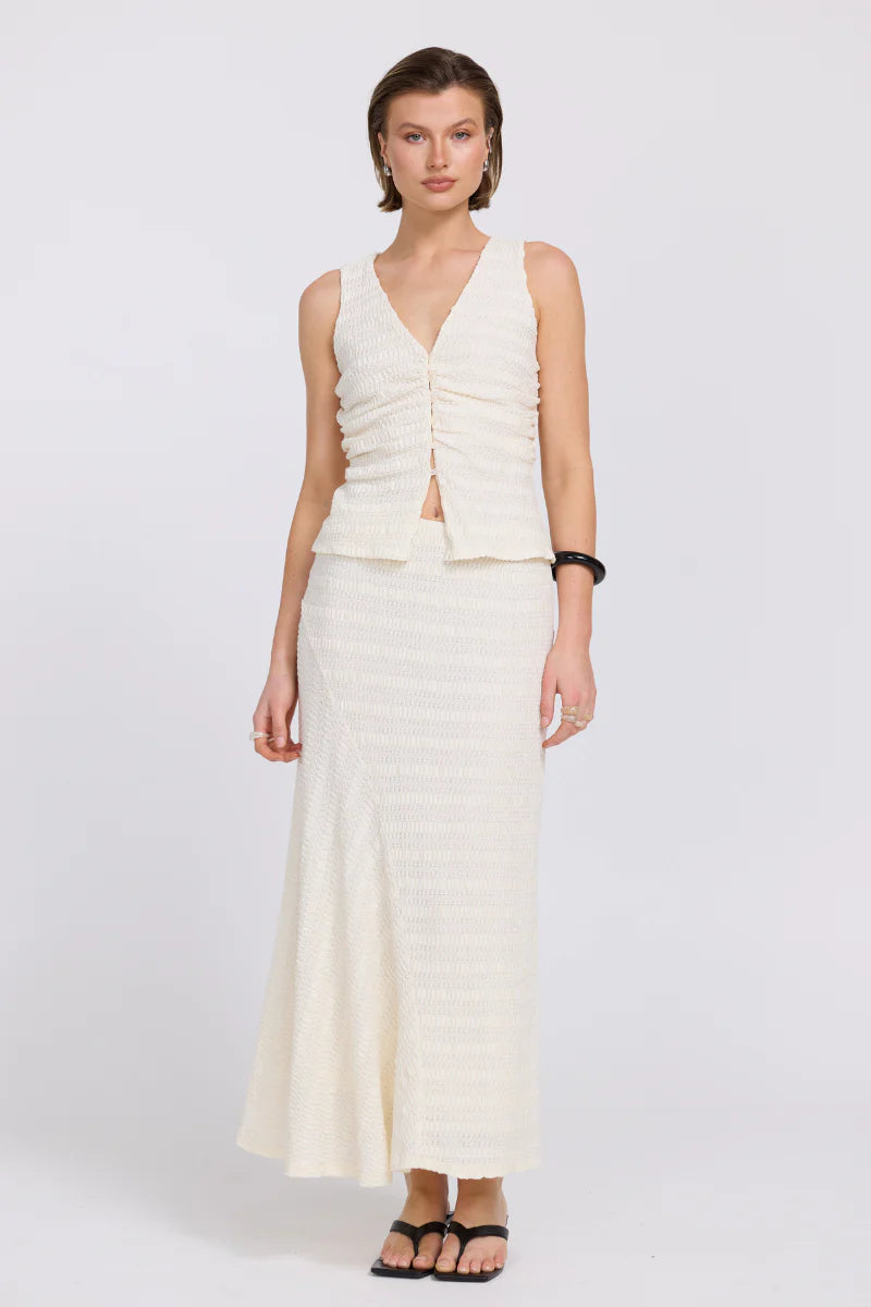 Sonoma Skirt - Cream Sovere at cloth in brick