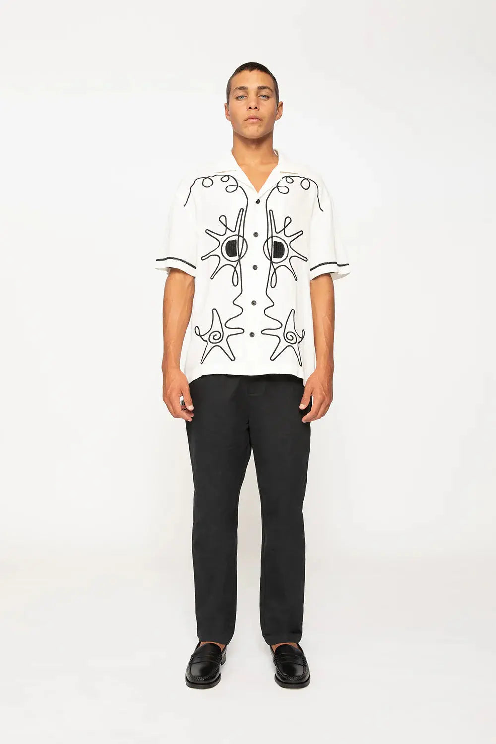 Star Sun Embroidery Shirt By Johnny
