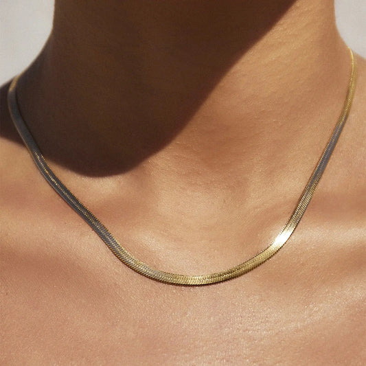Sylvia Gold Snake Chain Necklace Arms of Eve