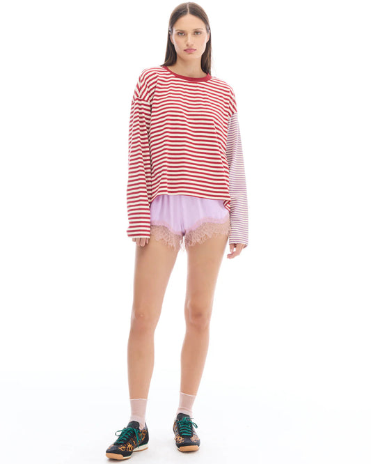 Lexy Soft Stripe Patchwork Tee The Tales