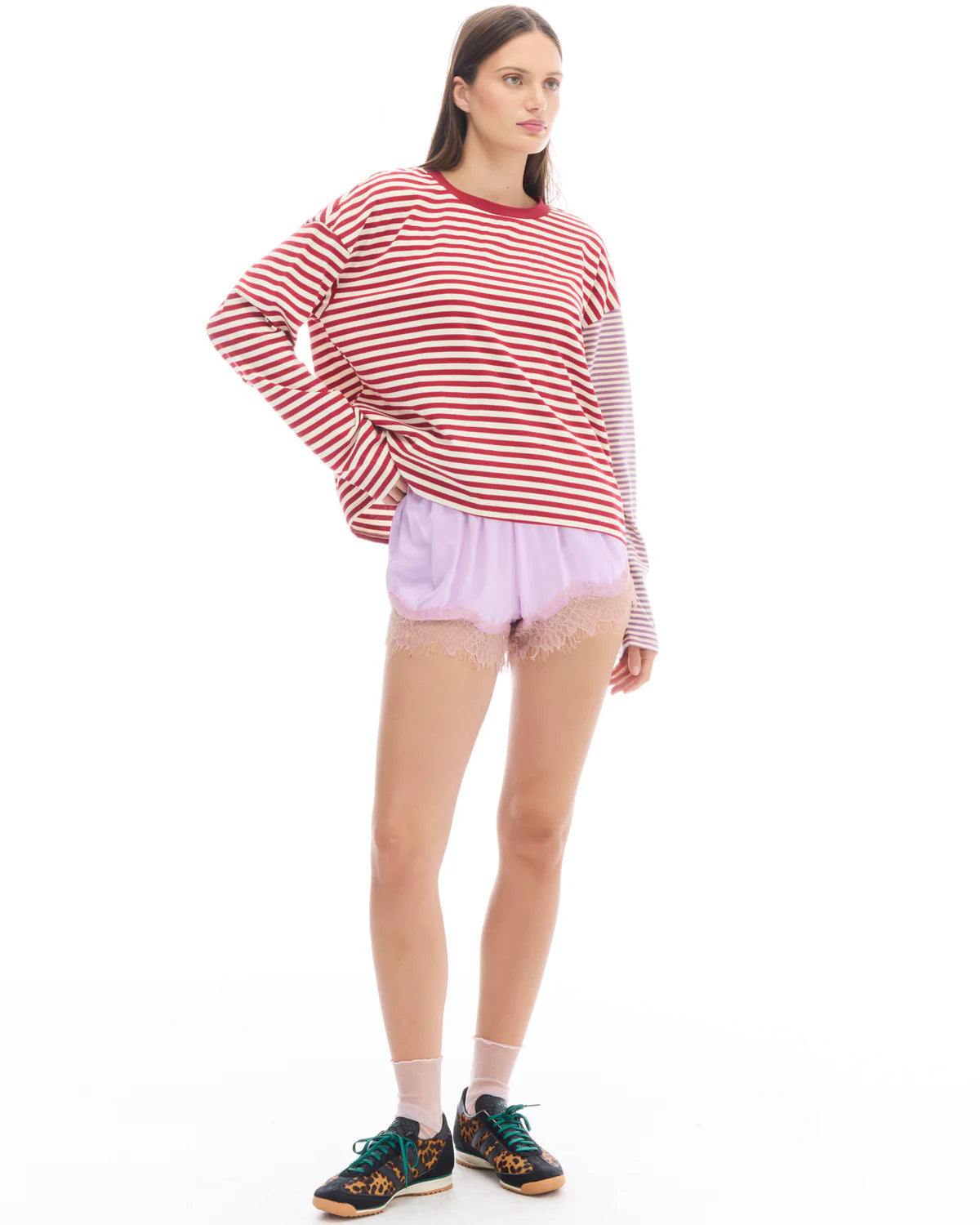 Lexy Soft Stripe Patchwork Tee The Tales
