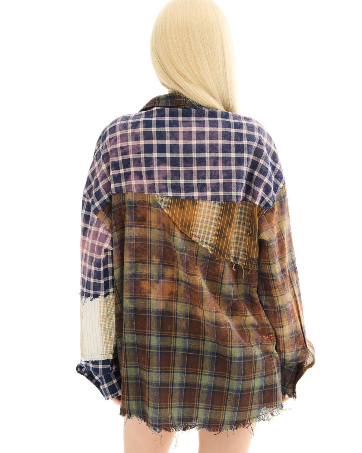 Reworked and Destroyed Mixed Check Shirt The Tales