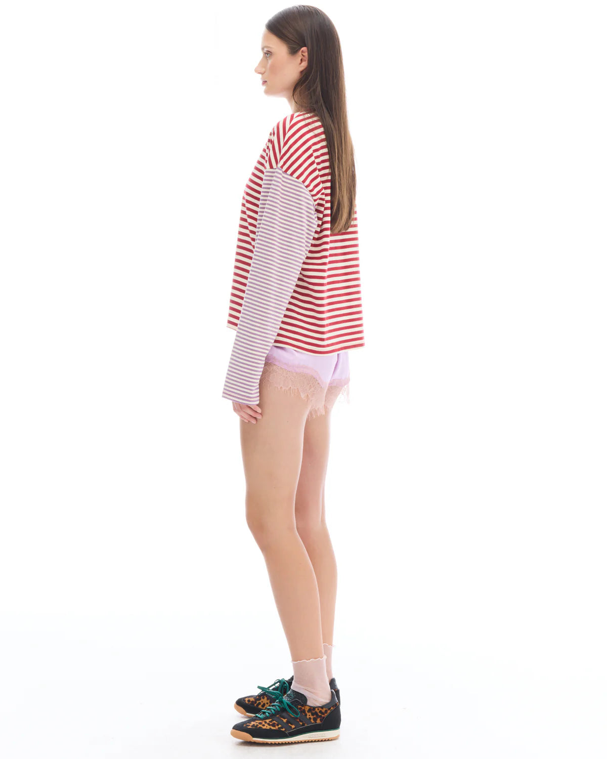 Lexy Soft Stripe Patchwork Tee The Tales