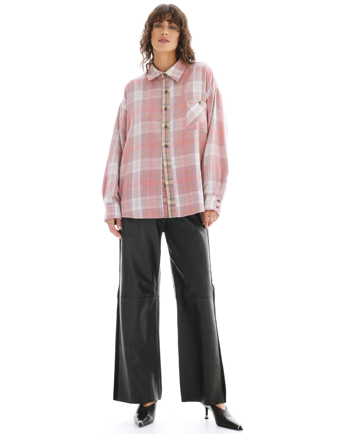 Reversible Check Flannel Shirt - Pink The Tales