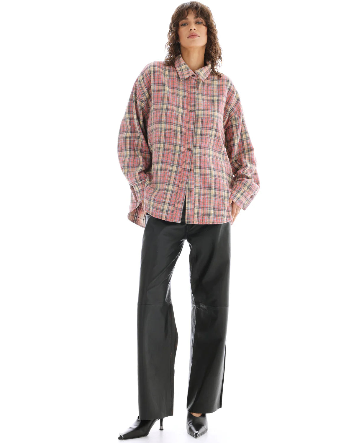 Reversible Check Flannel Shirt - Pink The Tales