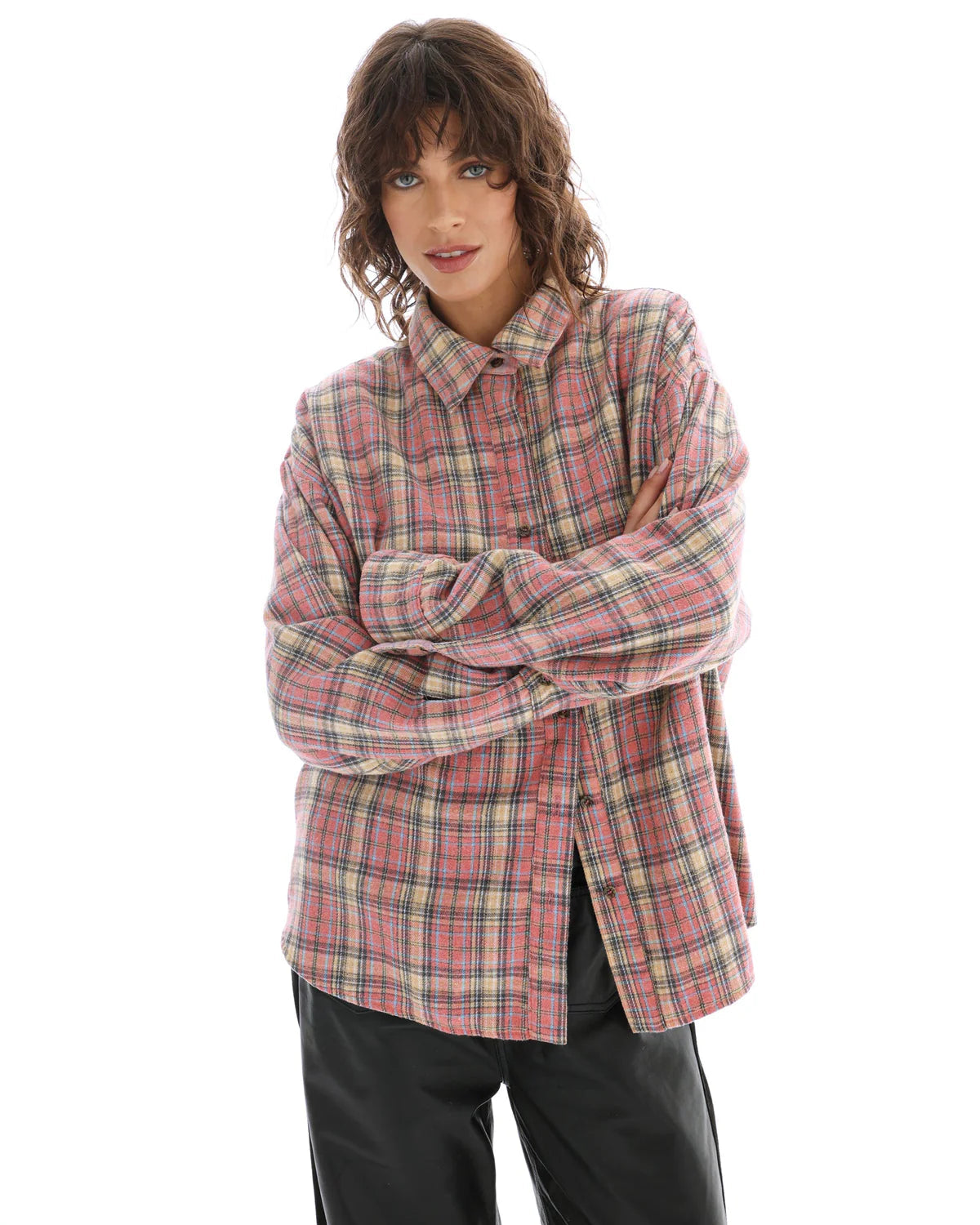 Reversible Check Flannel Shirt - Pink The Tales