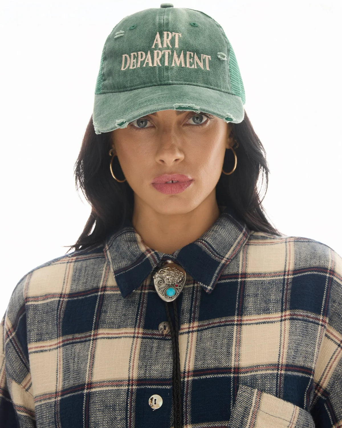 Destroyed Art Department Trucker Cap - Green The Tales