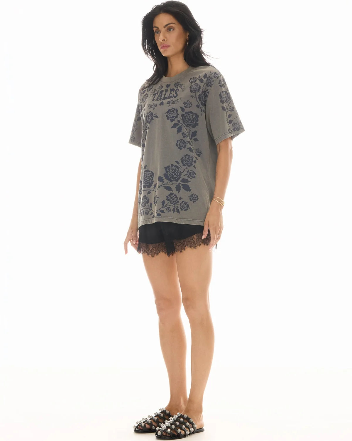 Distorted Black Rose Tee The Tales