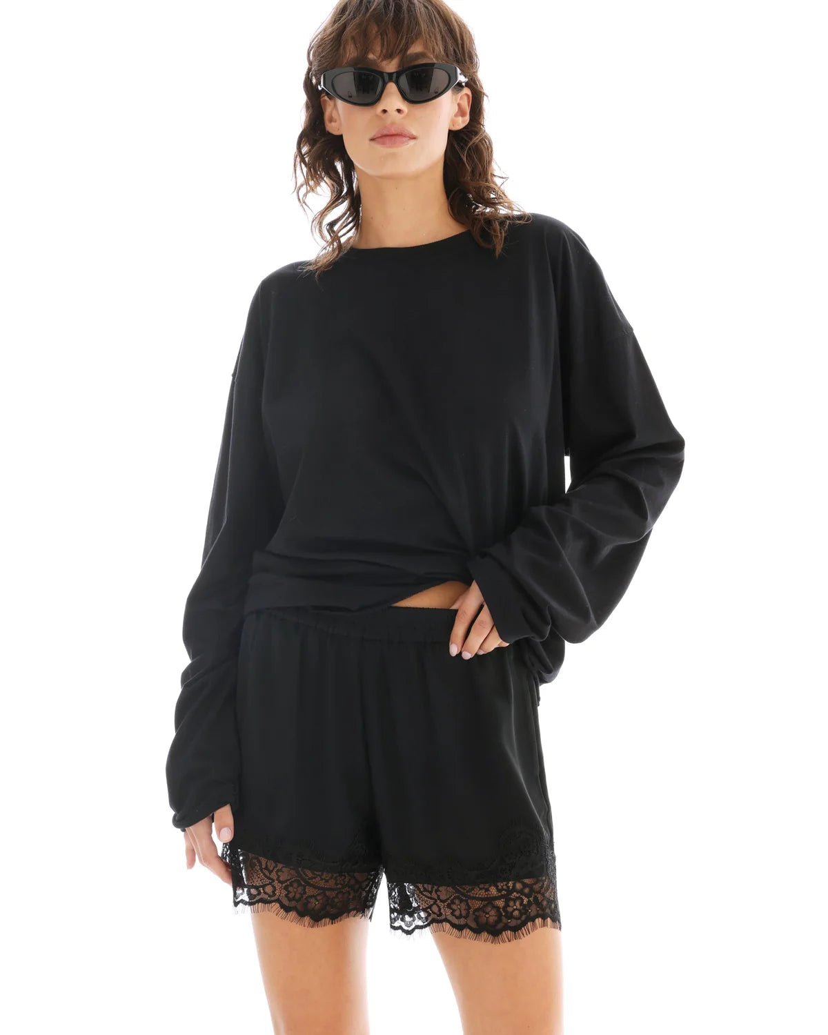 Lace Athena Shorts -Black The Tales
