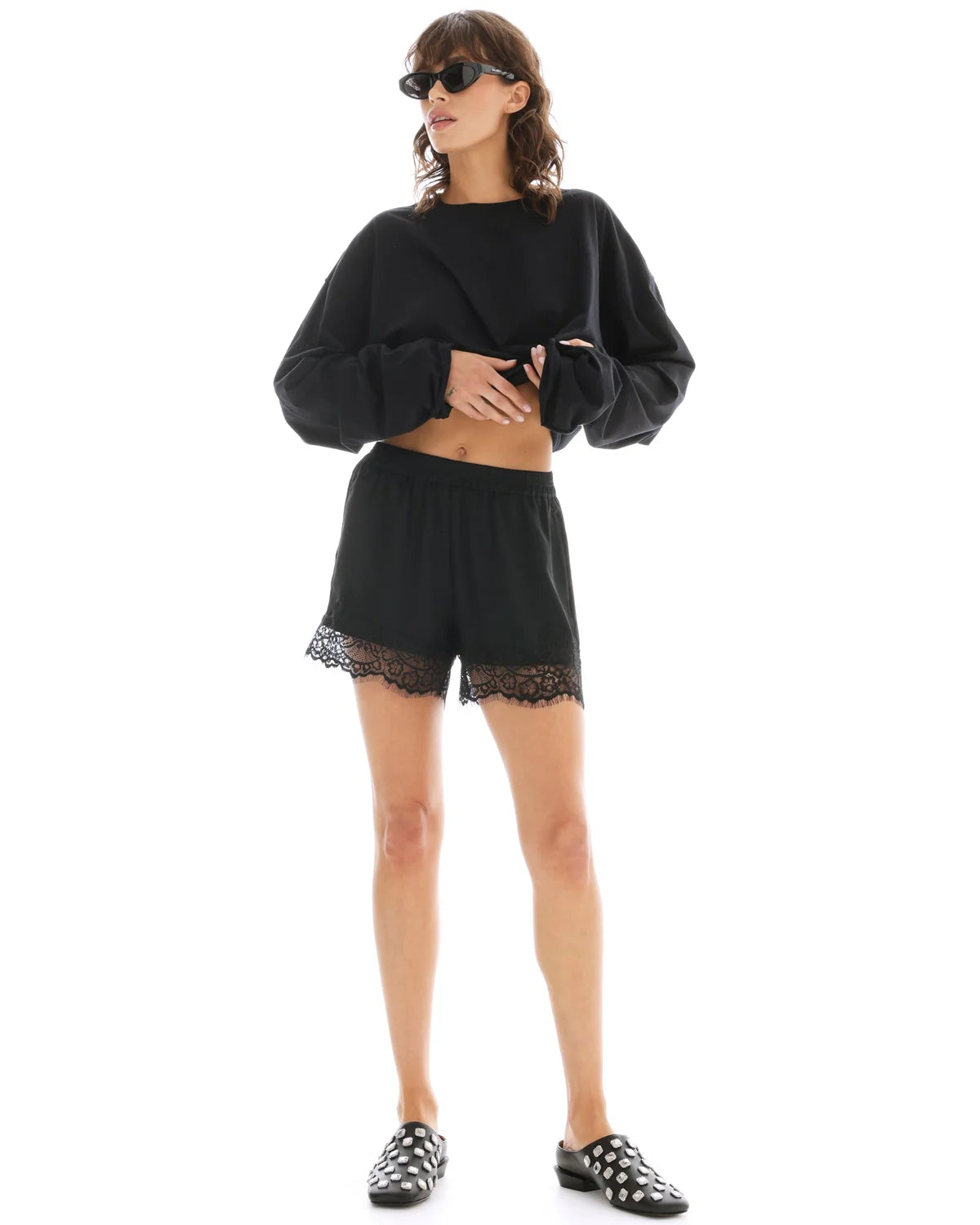 Lace Athena Shorts -Black The Tales