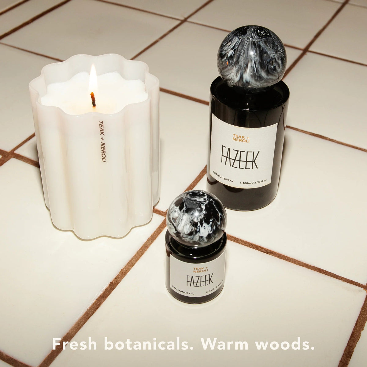 Wave Candle - Teak + Neroli Fazeek