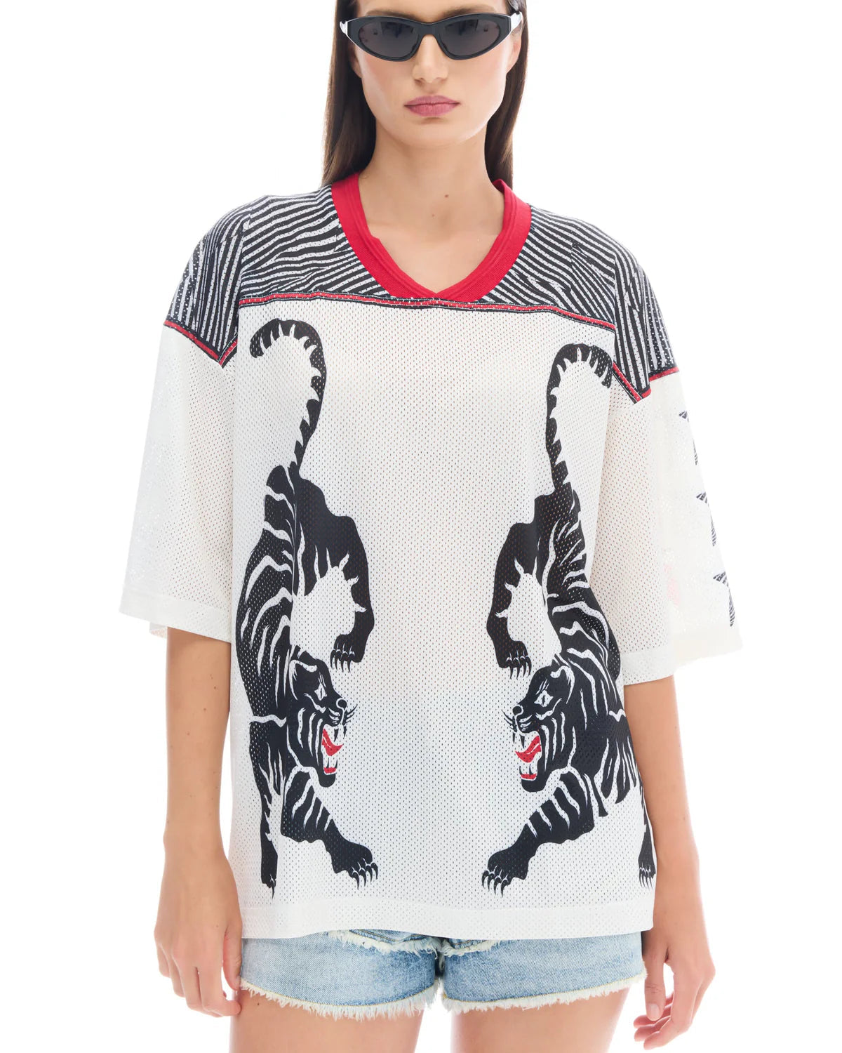 Crouching Tiger Football Jersey - White The Tales