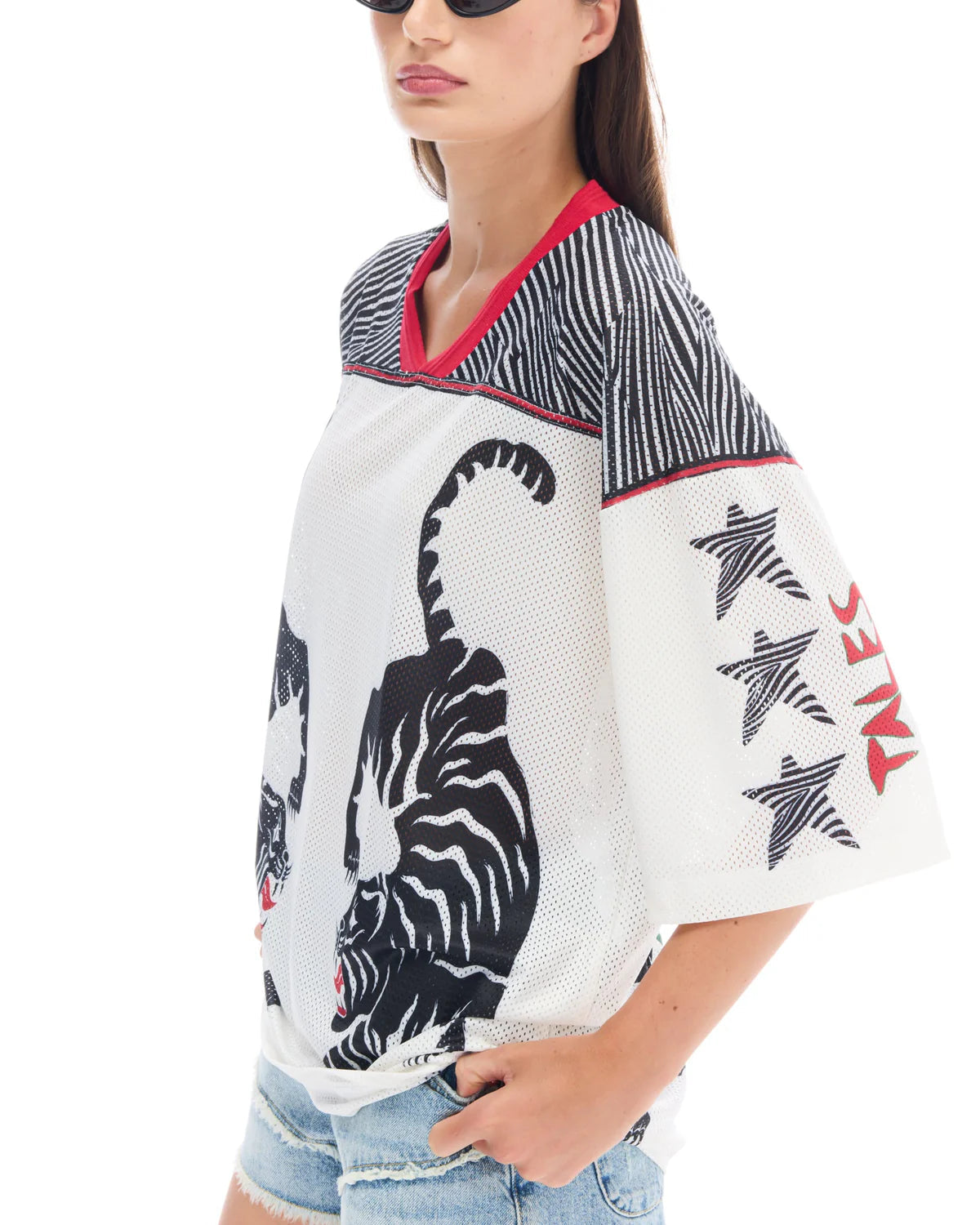 Crouching Tiger Football Jersey - White The Tales