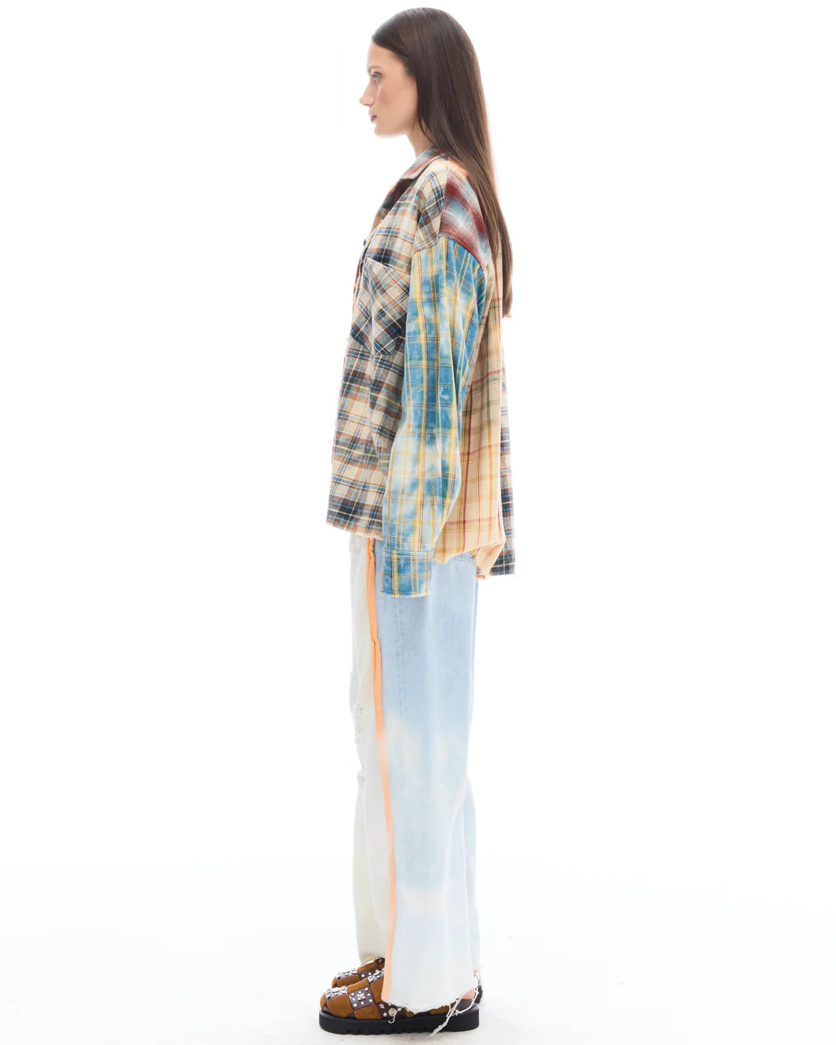 Patchwork Check Flannel Shirt - Multicolour The Tales