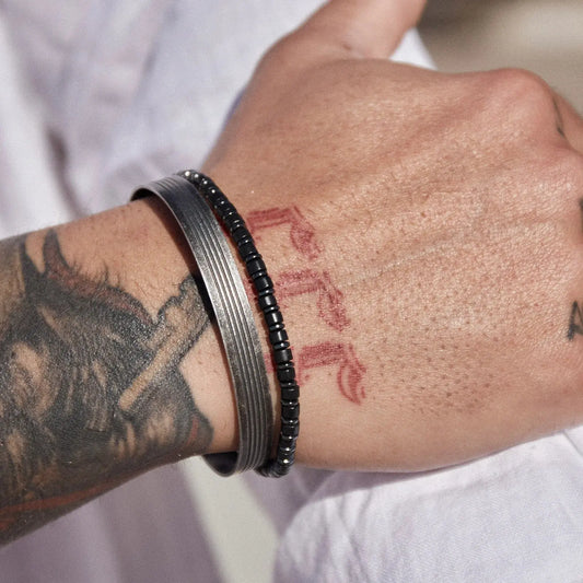 Tasman Men's Cuff - Black Arms of Eve