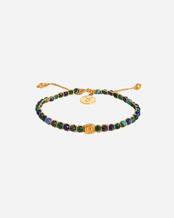 Taurus Crystal Zodiac Gemstone Bracelet - Gold (Copy) Nusands