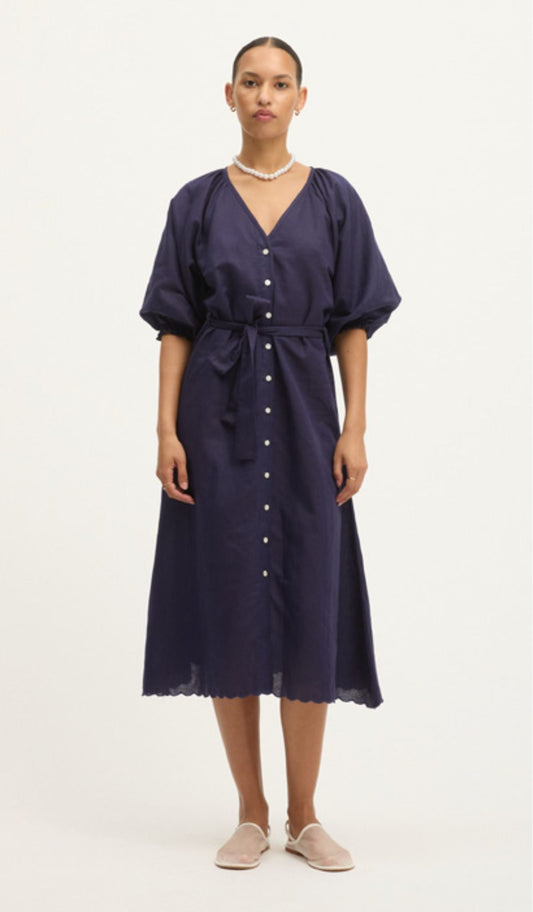 Theresa Midi Dress - Peacoat The Summery Copenhagen