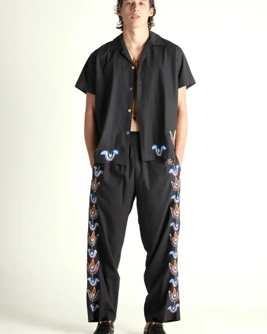 Toucan Embroidered Pants The Tales