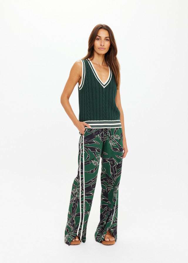 Santa Fe Julia V Neck Vest - Jungle Green The Upside