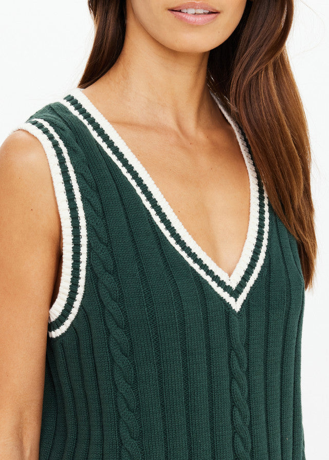 Santa Fe Julia V Neck Vest - Jungle Green The Upside
