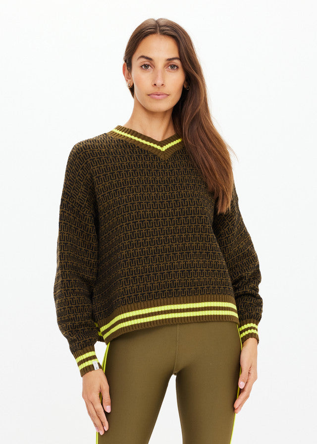 Castilla Clementine Knit Crew - Olive The Upside