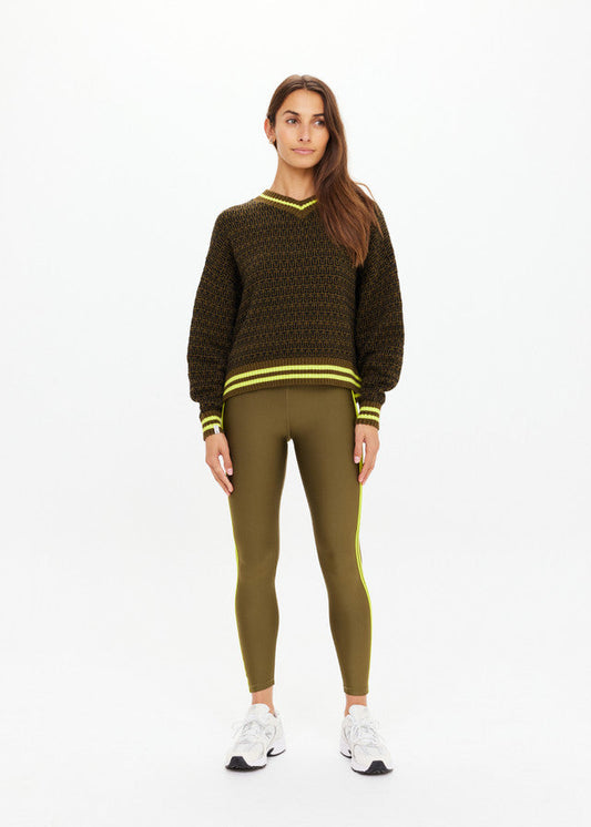 Castilla Clementine Knit Crew - Olive The Upside