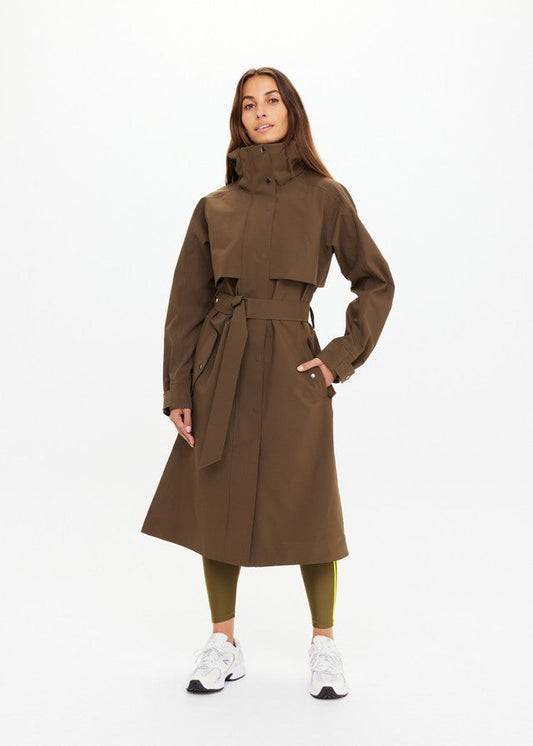 James Hooded Trench Coat - Olive The Upside