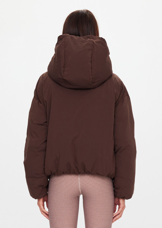 Mercer Hooded Puffer Jacket - Cocoa The Upside