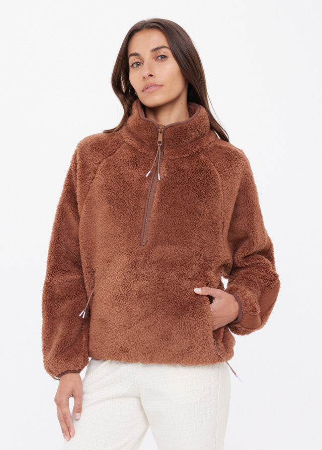 Harlow Fleece Pullover - Walnut The Upside