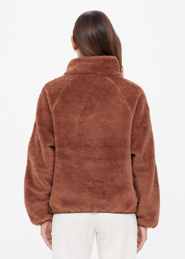 Harlow Fleece Pullover - Walnut The Upside