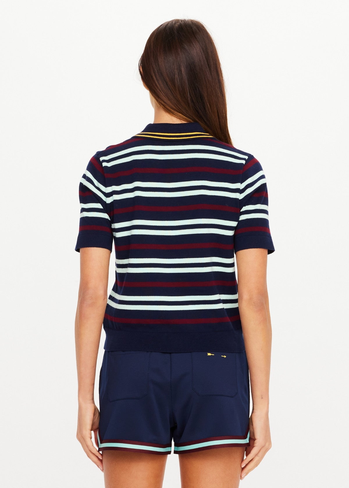 Archie Collared Knit Polo - Stripe The Upside