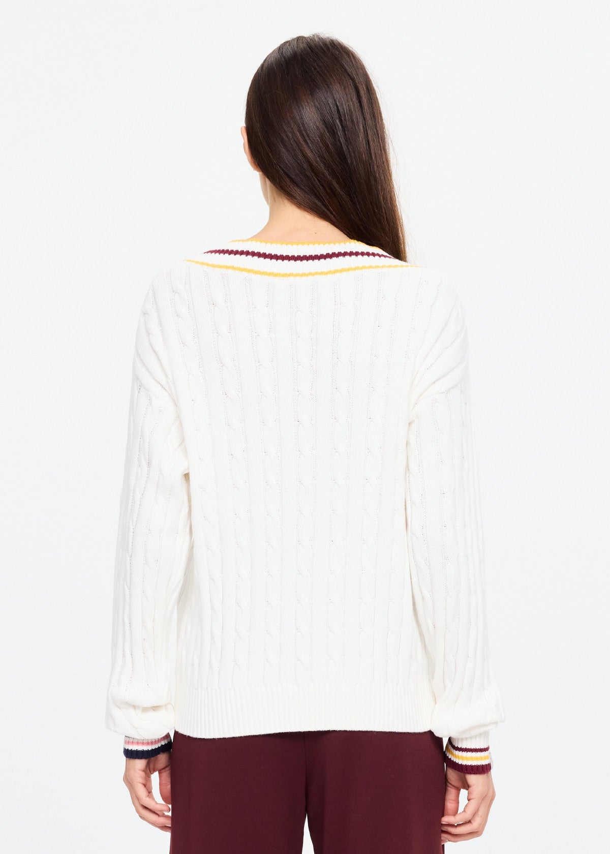 Josette V Neck Sweater - Cream The Upside