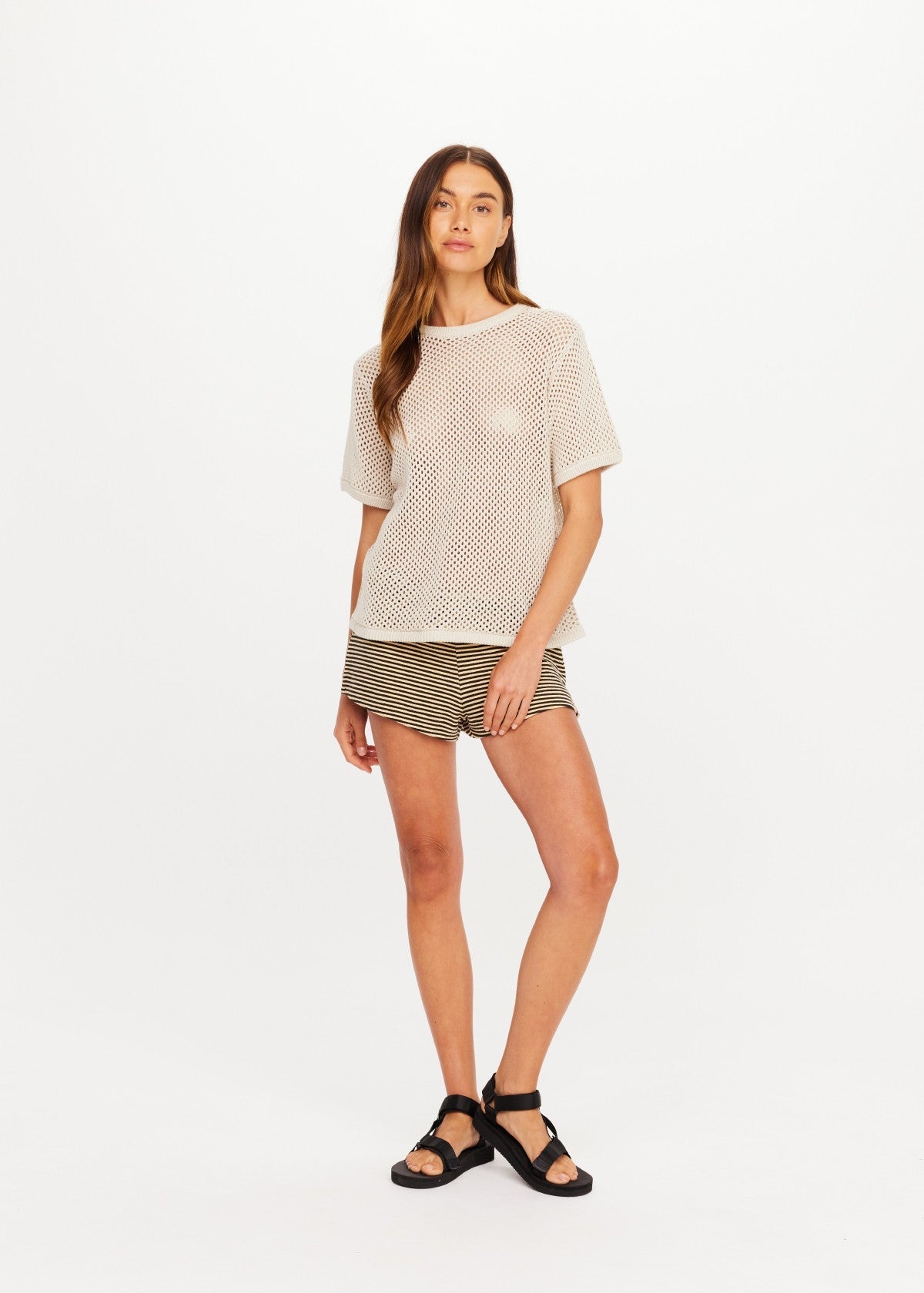 Knit Casey Tee - Cream The Upside