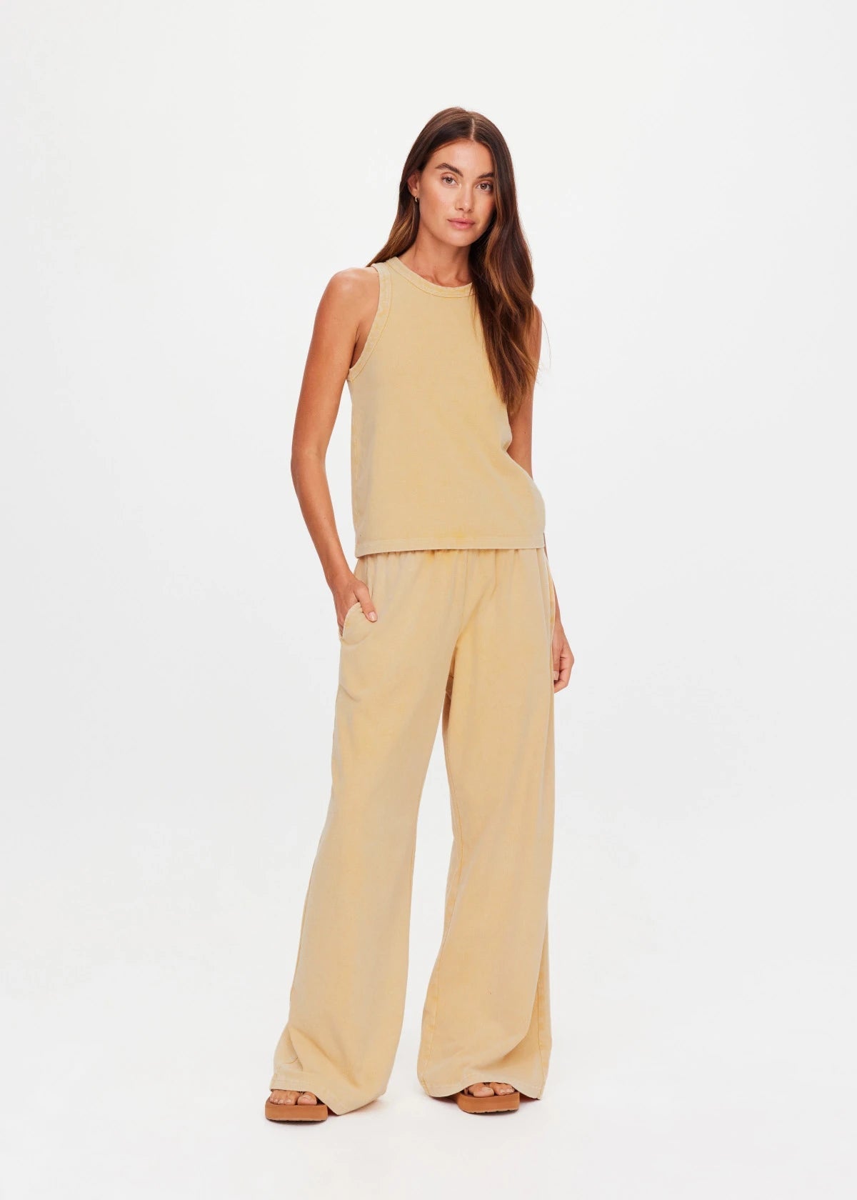 Soho Tokio Wide Leg Pant - Butterscotch The Upside
