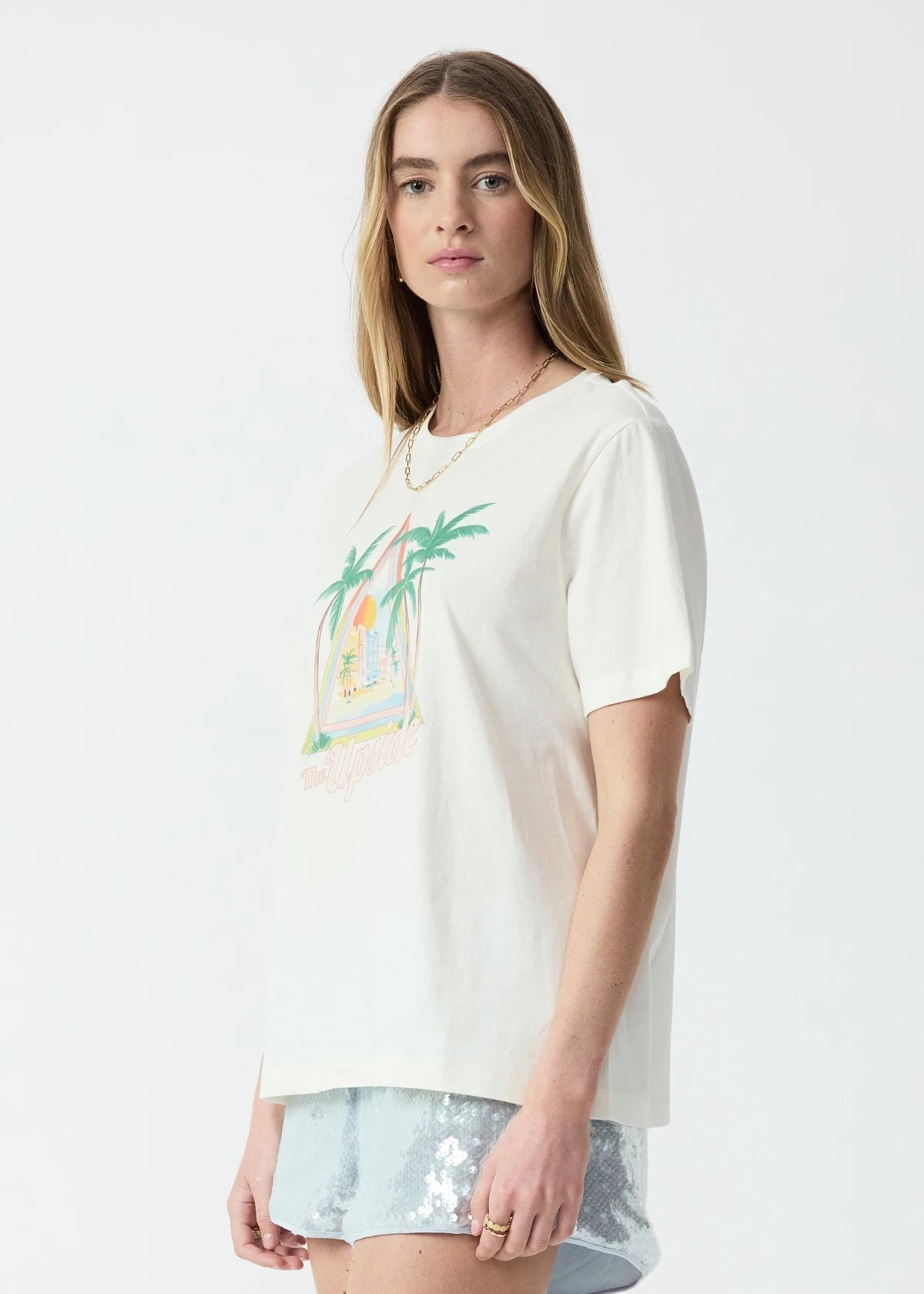 Royal Palm Jodhi Tee - Coconut The Upside