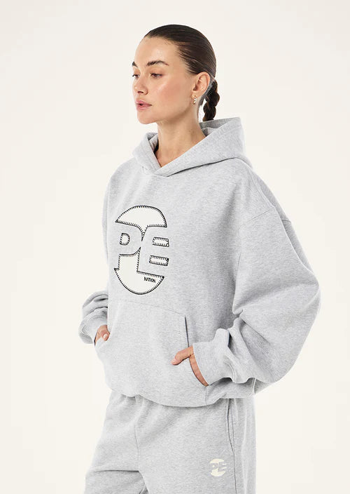 Voltage Hoodie - Mid Grey Marle P.E Nation