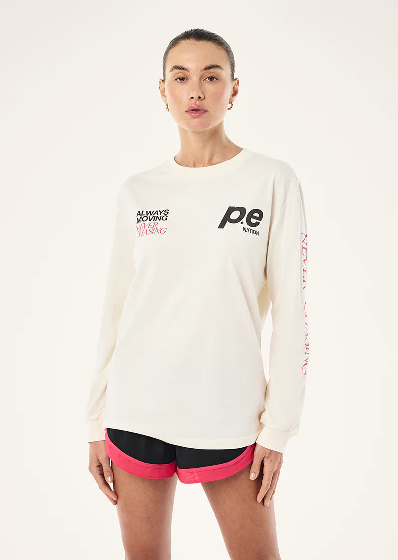 Voltage Long Sleeve Tee - Whisper White P.E Nation