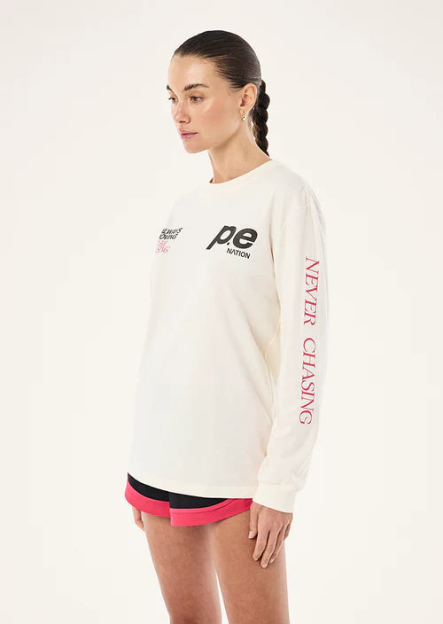 Voltage Long Sleeve Tee - Whisper White P.E Nation