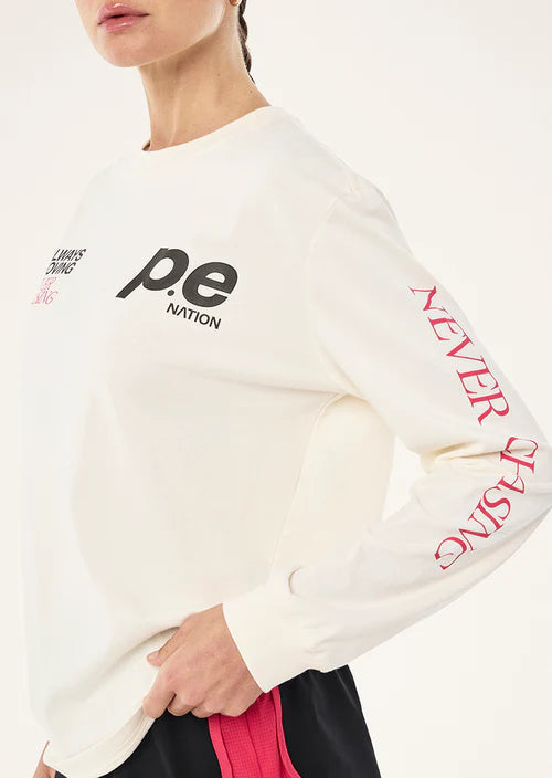 Voltage Long Sleeve Tee - Whisper White P.E Nation